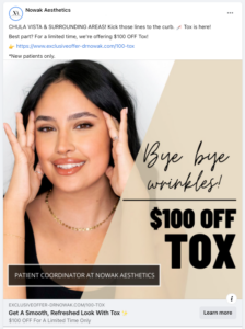 Med Spa Botox Social Media Marketing Ad