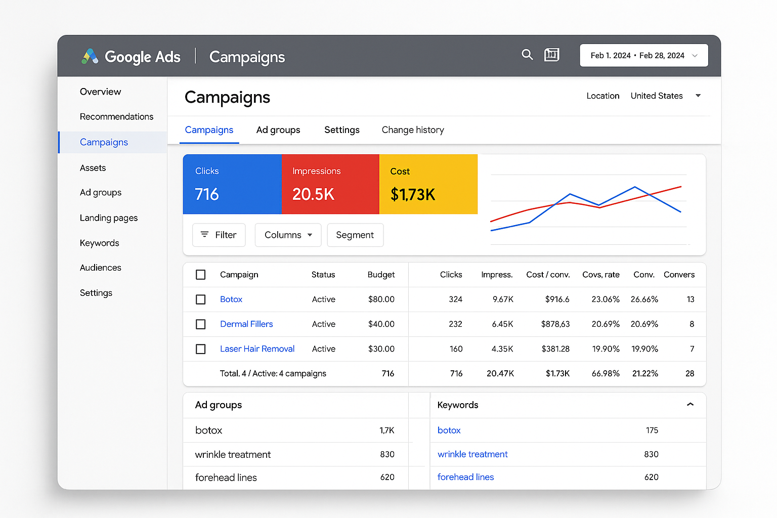 Med Spa Expert Google Ads Campaign Management