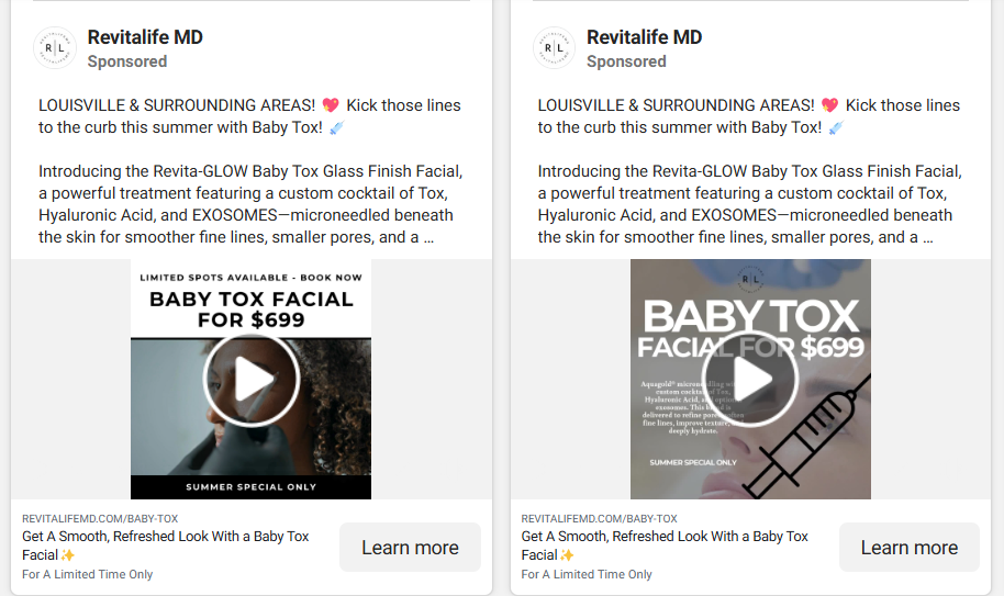 Revitalife MD - facebook ads