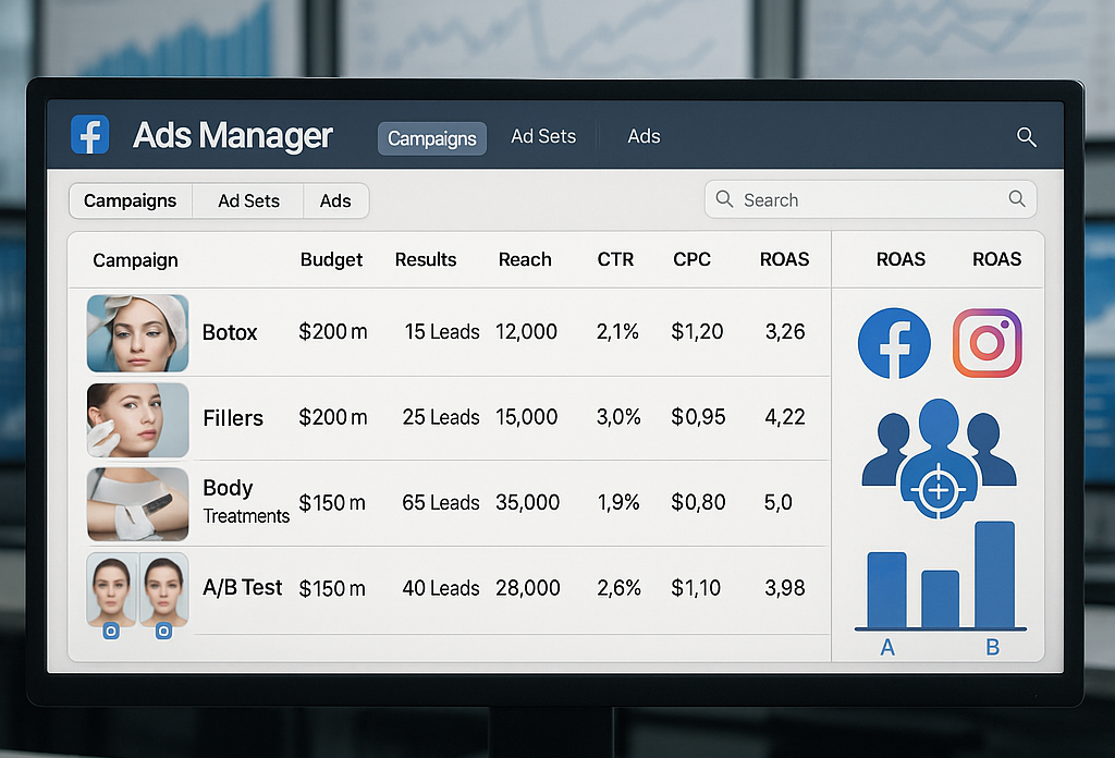 med spa facebook ads management