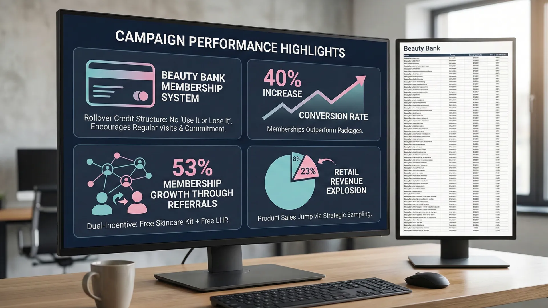 Derma Health case study showing $85K monthly recurring revenue growth, higher referral volume, and increased retail performance.