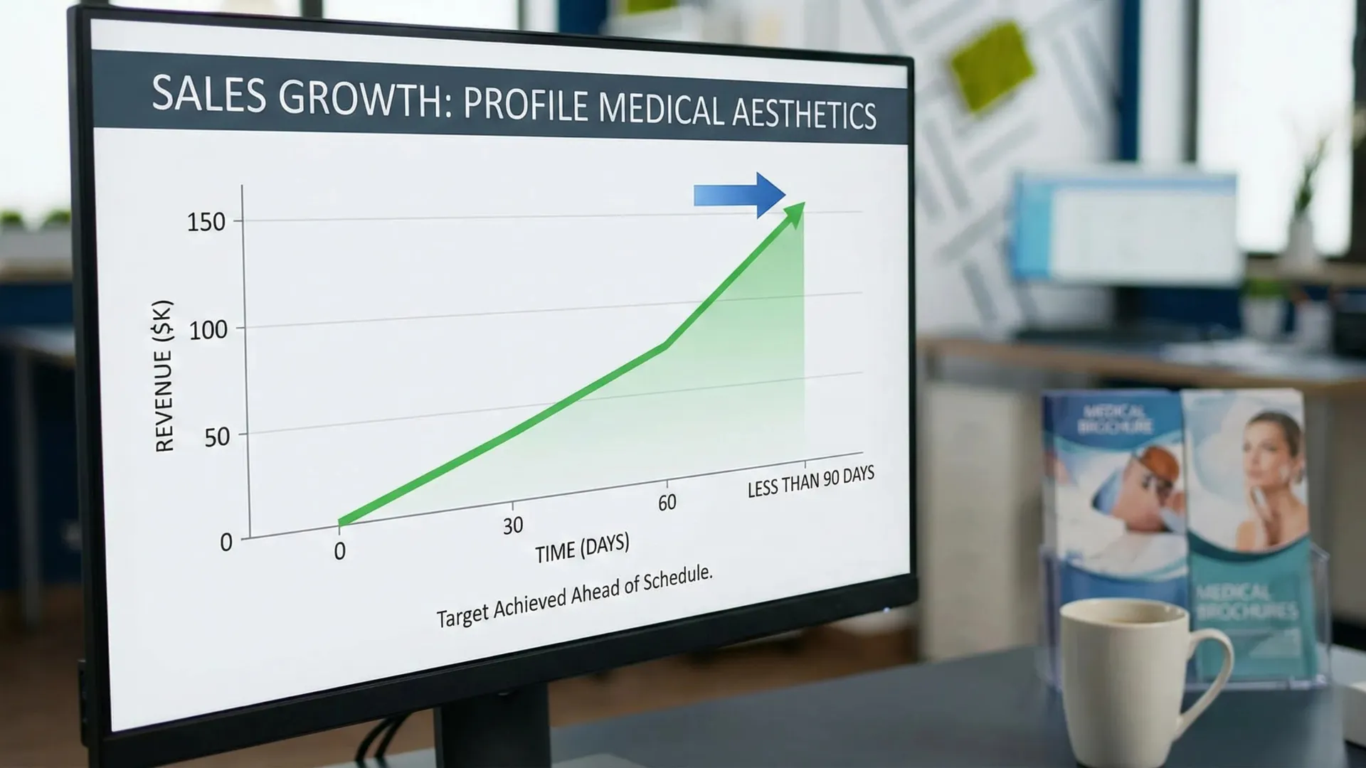 Case study showing how Profile Medical Aesthetics doubled earnings to $150K in 90 days.