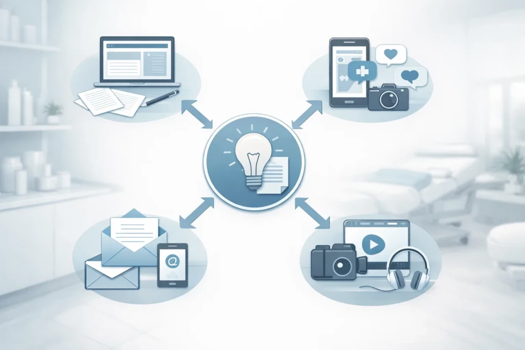 content clustering for med spa