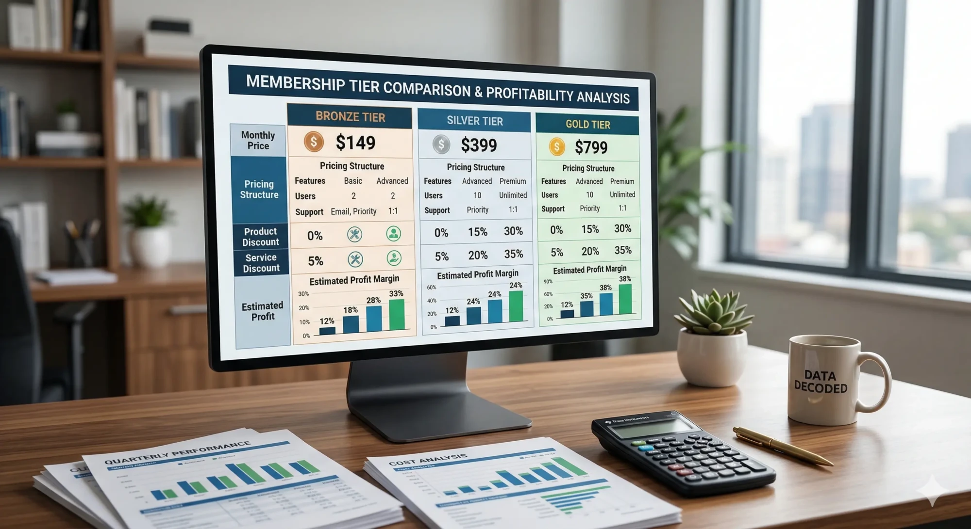 Med Spa membership tier comparison chart