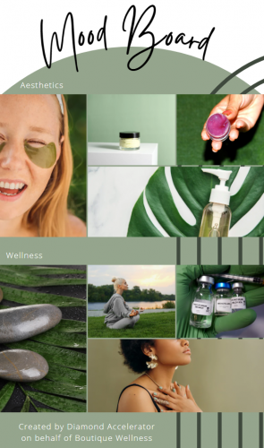 med spa brand mood board